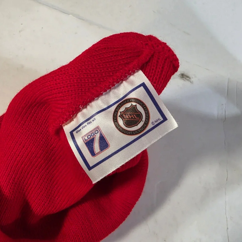 Vtg 90s Carolina Panthers Logo 7 Beanie Red NOS NHLTag Error Deadstock NFL
